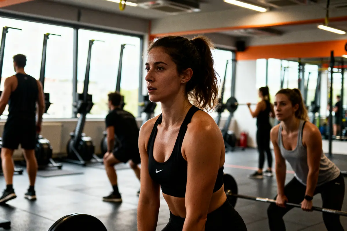 Des femmes pratiquent l'haltérophilie dans une salle de sport c fitness la soie